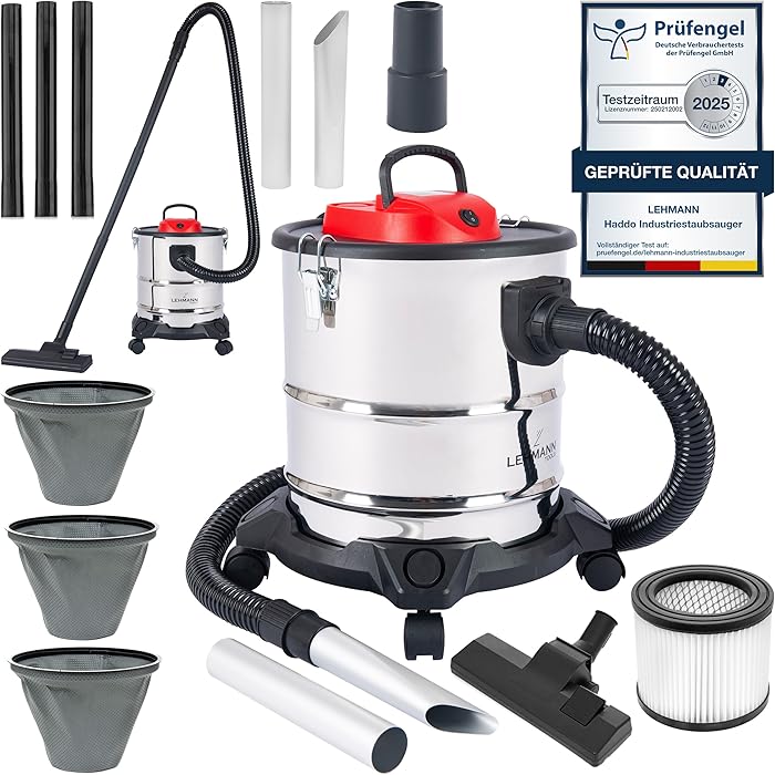 LEHMANN Haddo Aspirateur Industriel 2000W 20L Inox