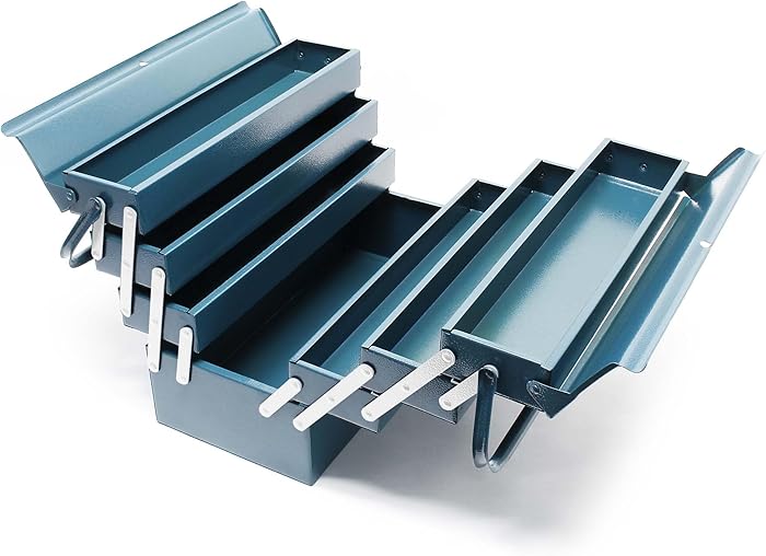 Boite Ã outils vide 530x200x250 mm en Acier avec 7 Compartiments Caisse pour outils avec PoignÃ©e