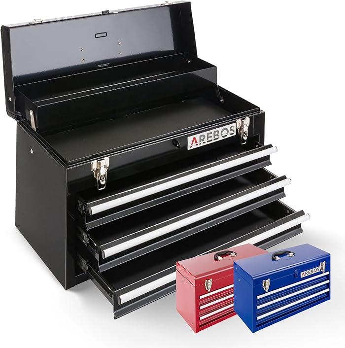 Arebos Tool Box 3 tiroirs et 2 compartiments