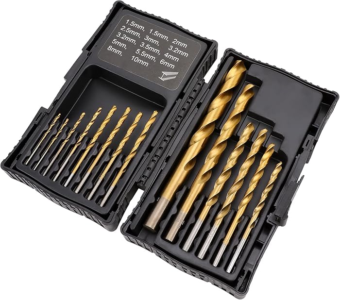 Coffret de forets en acier rapide Amazon Basics