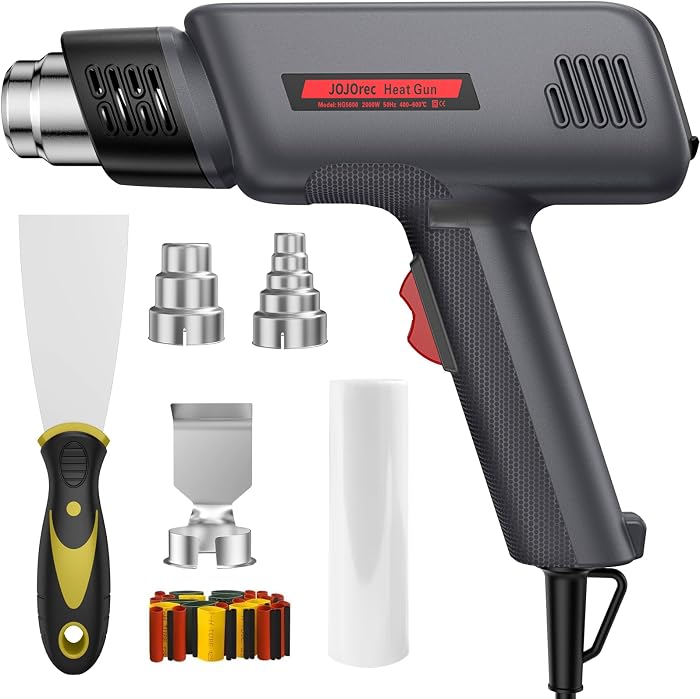 Décapeur Thermique Professionnel 2000W, JOJOrec Pistolet à Air Chaud 400°C & 600°C RÃ©glages Double TempÃ©rature