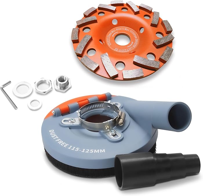 FANZTOOL Diamond Grinding Wheel 125 mm avec capot d&rsquo;aspiration