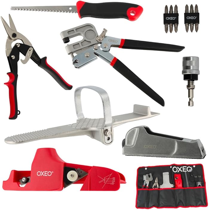 Kit outil plaquiste 7 pi&egrave;ces : scie, porte-embouts, cisaille, pince &agrave; sertir, l&egrave;ve-cloison, r&acirc;pe, rabot