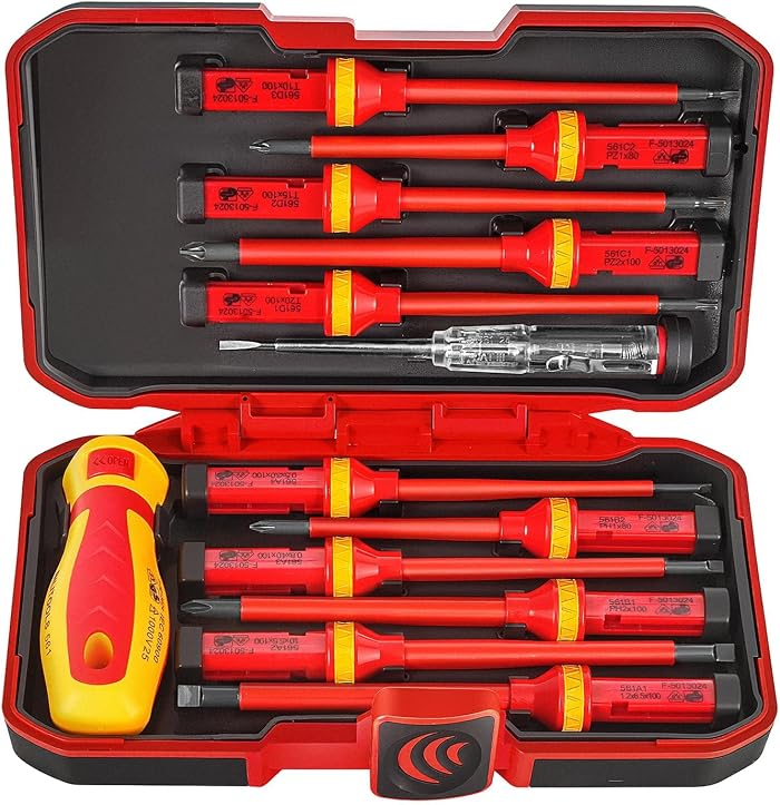 BILITOOLS Electrician Screwdriver Set of 13 Insulated Electric Screwdrivers