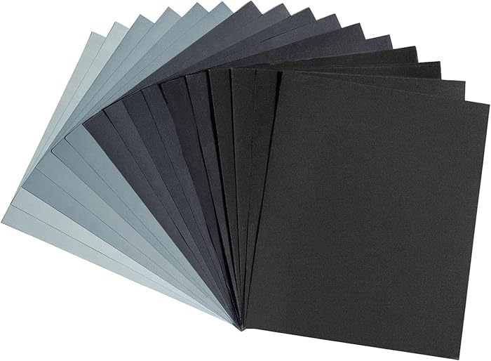 Carehabi 16 Pi&egrave;ces papier de verre fin 5000 3000 2500 2000 1500 1200 1000 800