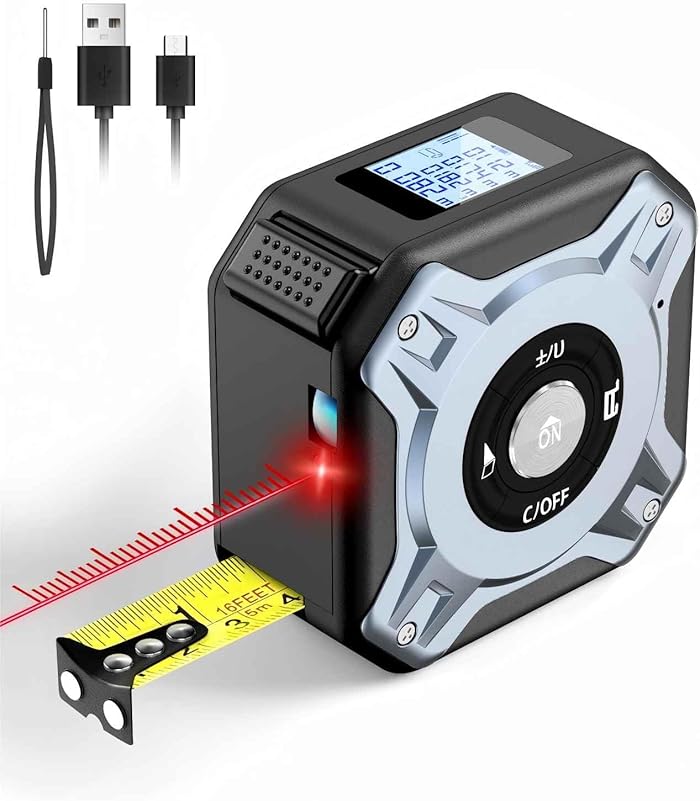 Ruban &agrave; mesurer laser 2 en 1