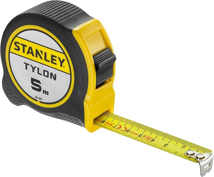 Stanley 0-30-697 Mesure Tylon 5m x 19mm - Boitier Ergonome Bi-mati&egrave;re