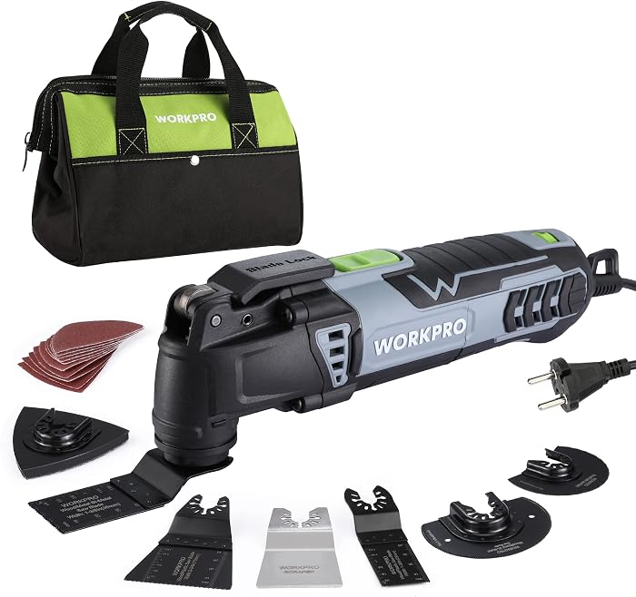 WORKPRO Outil Multifonction Oscillant 300W avec 17 Accessoires