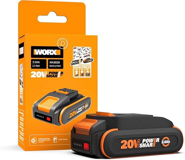 WORX Batterie Powershare Pro au Lithium-ION 20V 2Ah WA3639